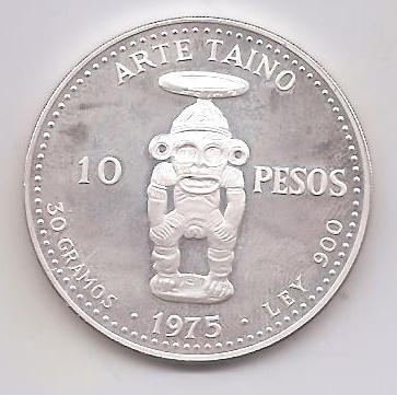 REPUBLICA DOMINICANA DEL AÑO 1975 DE 10 PESOS